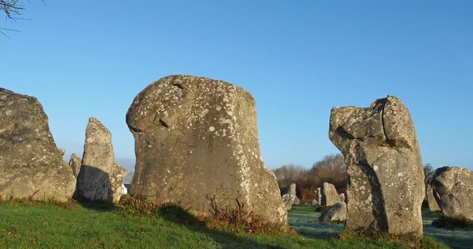 The stone alignments,Carnac, Morbihan, Brittany, France