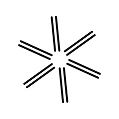 Vintage sunburst, explosion doodles isolated on white background EPS Vector Abstract