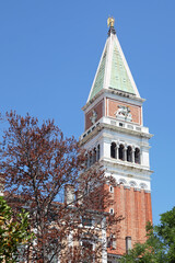 The Campanile at the Piazza San Marco in Venice, Italy.
