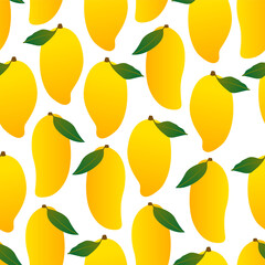 Mango. Seamless Vector Patterns 