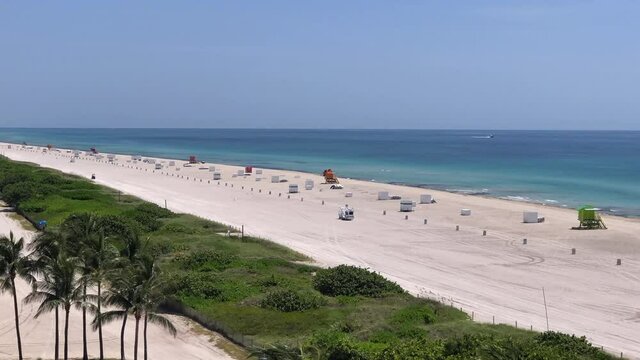 Time lapse view of Miami Beach during lockdown during the COVID-19 pandemic
