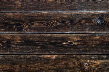 natural woody grunge background: dark planks surface