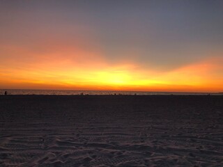 sunset on beach