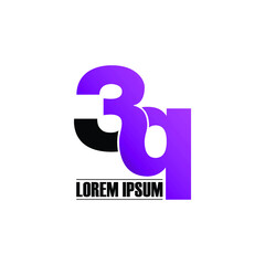 Letter 3q logo icon design vector. monogram logo vector illustration