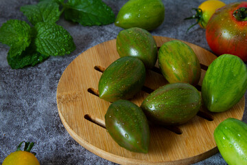 fresh fruit tomatoes in a bowl close up