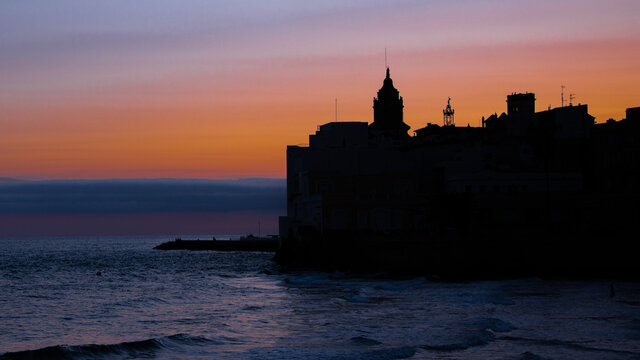 sunset over the sea