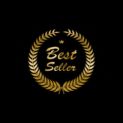 Best seller badge logo design. Best seller vector isolated