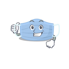 Surgical mask cartoon character design showing OK finger