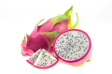 Dragon fruit isolated on white background