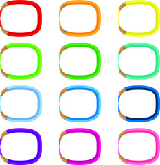 Color pencil icon sign border design