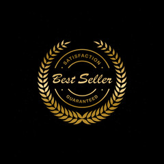 Best seller badge logo design. Best seller vector isolated