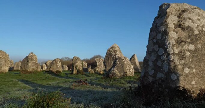 The stone alignments,Carnac, Morbihan, Brittany, France