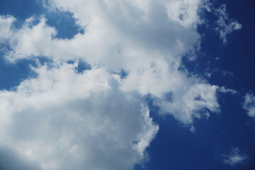 Naklejka na ściany i meble Blue sky and white cloud abstract natural background