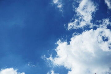 Blue sky and white cloud abstract natural background
