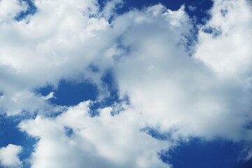 Blue sky and white cloud abstract natural background