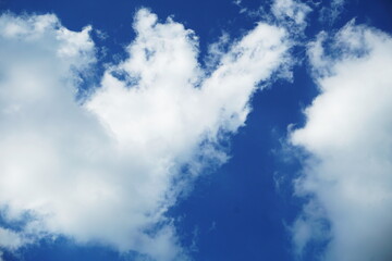 Blue sky and white cloud abstract natural background