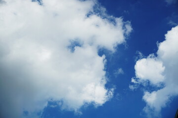 Blue sky and white cloud abstract natural background