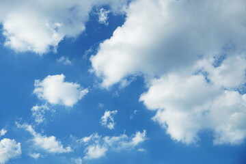Naklejka na ściany i meble Blue sky and white cloud abstract natural background