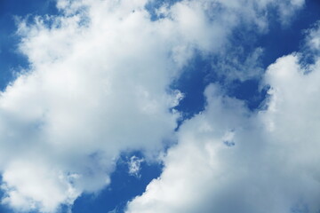Blue sky and white cloud abstract natural background