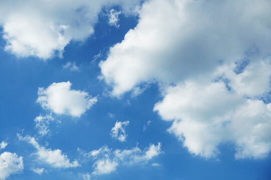 Blue sky and white cloud abstract natural background