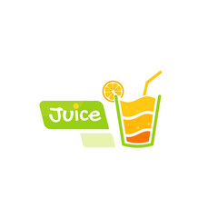 Logo Of Fresh Juice With Orange Symbol