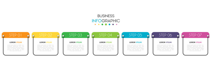 Business infographic element with options, steps, number vector template design