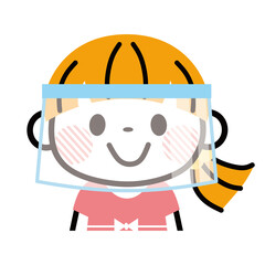 フェイスシールド　フェイスガード　女の子