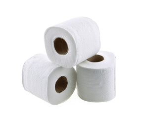 toilet paper isolated on white background