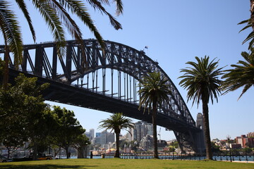 View of Sydney Cityscape and Harbor Bridge Australia
