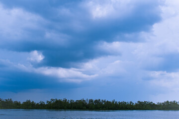 clouds over the lake