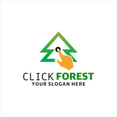 Click forest logo design template