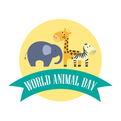 World Animal Day. Vector Illustration