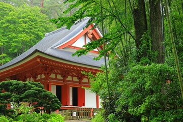 世界遺産　平泉　夏の達谷窟毘沙門堂