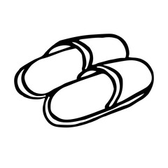 doodle hand-drawn home slippers