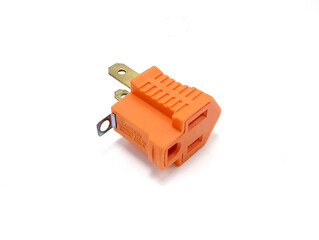 Orange two prong electrical plug