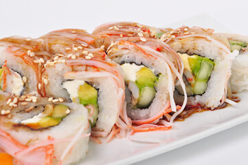 sushi on a plate