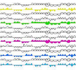 Obraz premium set of decorative borders