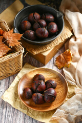 chestnuts in pot