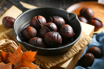 chestnuts in pot