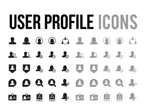 user profile vector icon for app and mobile website responsive