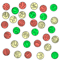 seamless pattern with colorful balls