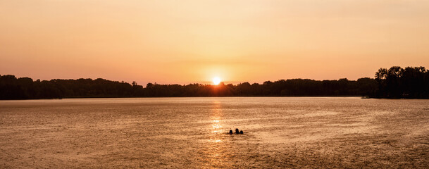 Summer sunset on a lake