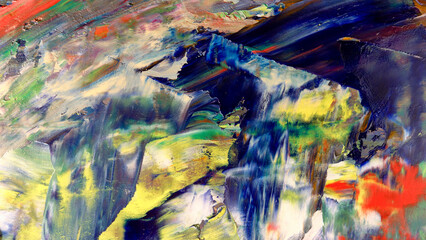 Colorful abstract background wallpaper. Modern motif visual art.  Mixtures of oil paint. Trendy hand painting canvas. Wall decor and Wall art prints Idea.  3D Texture.