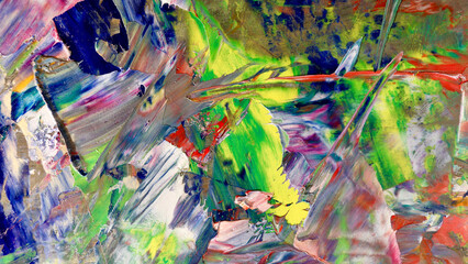 Colorful abstract background wallpaper. Modern motif visual art.  Mixtures of oil paint. Trendy...