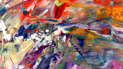 Colorful abstract background wallpaper. Modern motif visual art.  Mixtures of oil paint. Trendy...