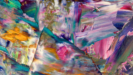 Colorful abstract background wallpaper. Modern motif visual art.  Mixtures of oil paint. Trendy hand painting canvas. Wall decor and Wall art prints Idea.  3D Texture.