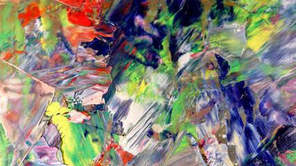 Colorful abstract background wallpaper. Modern motif visual art.  Mixtures of oil paint. Trendy...