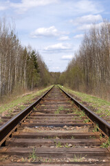 Fototapeta premium Railway going to the horizon