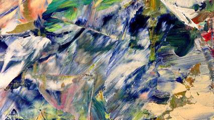 Colorful abstract background wallpaper. Modern motif visual art.  Mixtures of oil paint. Trendy...