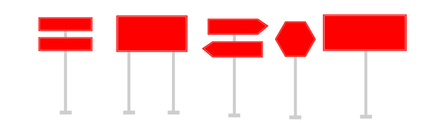 traffic signs. Road board text panel, mockup 